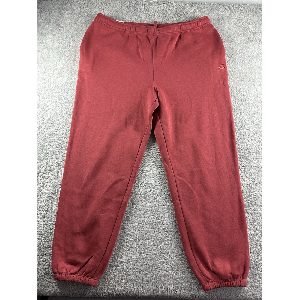 Champion Pants Womens 2x Red Salmon Pink‎ Fleece Joggers SY301 NWT